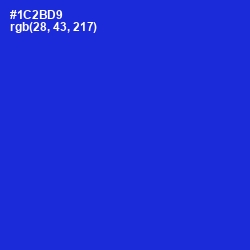 #1C2BD9 - Dark Blue Color Image