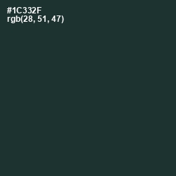 #1C332F - Timber Green Color Image