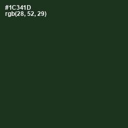 #1C341D - Seaweed Color Image