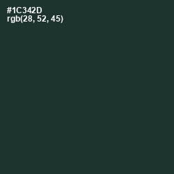 #1C342D - Timber Green Color Image