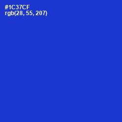 #1C37CF - Dark Blue Color Image