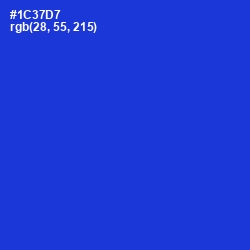 #1C37D7 - Dark Blue Color Image