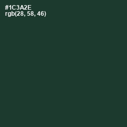 #1C3A2E - Timber Green Color Image