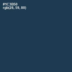 #1C3B50 - Nile Blue Color Image