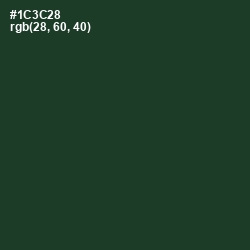 #1C3C28 - Timber Green Color Image