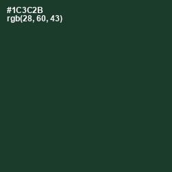 #1C3C2B - Timber Green Color Image