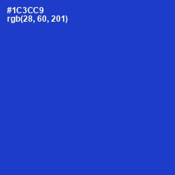 #1C3CC9 - Dark Blue Color Image