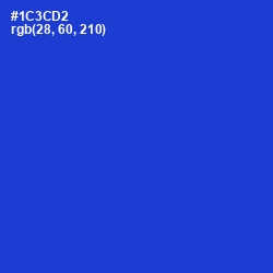 #1C3CD2 - Dark Blue Color Image