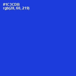 #1C3CDB - Dark Blue Color Image