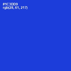 #1C3DD9 - Dark Blue Color Image