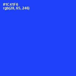 #1C41F6 - Blue Ribbon Color Image