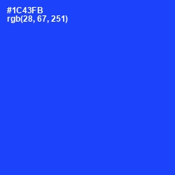 #1C43FB - Blue Ribbon Color Image