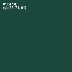 #1C473D - Te Papa Green Color Image