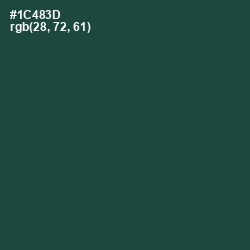 #1C483D - Te Papa Green Color Image