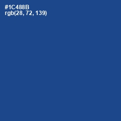 #1C488B - Congress Blue Color Image