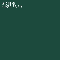 #1C4B3D - Te Papa Green Color Image