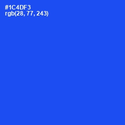 #1C4DF3 - Blue Ribbon Color Image