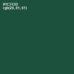 #1C513D - Te Papa Green Color Image