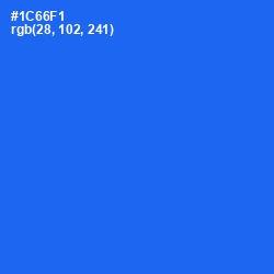 #1C66F1 - Blue Ribbon Color Image