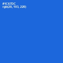 #1C67DC - Science Blue Color Image