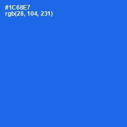 #1C68E7 - Blue Ribbon Color Image