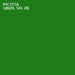 #1C7C1A - Japanese Laurel Color Image