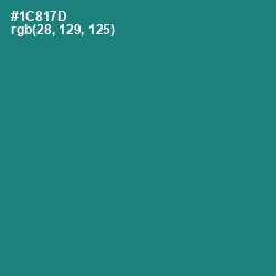 #1C817D - Elf Green Color Image