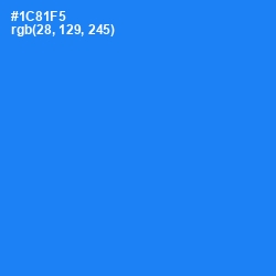 #1C81F5 - Dodger Blue Color Image