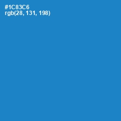 #1C83C6 - Pacific Blue Color Image