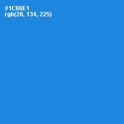 #1C86E1 - Dodger Blue Color Image