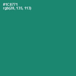 #1C8771 - Elf Green Color Image