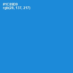 #1C89D9 - Pacific Blue Color Image