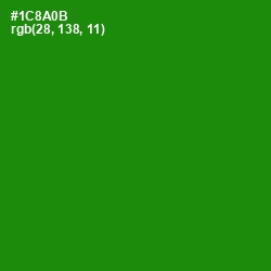 #1C8A0B - Forest Green Color Image