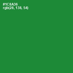 #1C8A36 - Forest Green Color Image