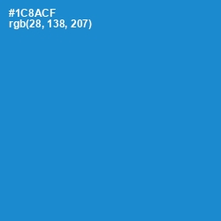 #1C8ACF - Pacific Blue Color Image