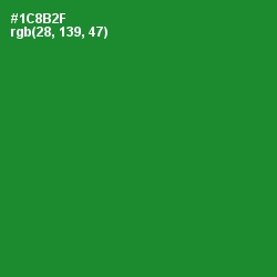 #1C8B2F - Forest Green Color Image