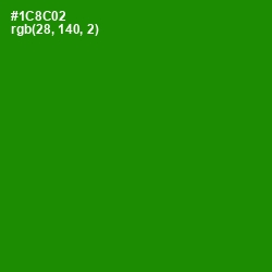 #1C8C02 - Forest Green Color Image