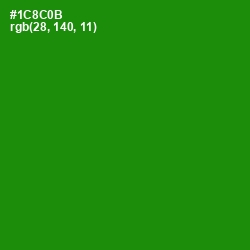 #1C8C0B - Forest Green Color Image