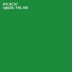 #1C8C3C - Forest Green Color Image