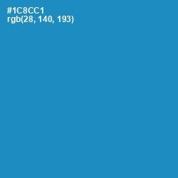 #1C8CC1 - Pacific Blue Color Image