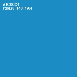 #1C8CC4 - Pacific Blue Color Image