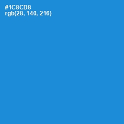 #1C8CD8 - Pacific Blue Color Image