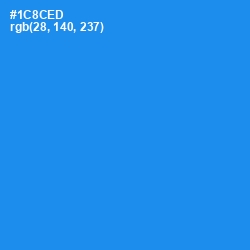 #1C8CED - Dodger Blue Color Image