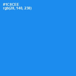 #1C8CEE - Dodger Blue Color Image