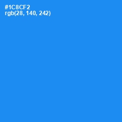 #1C8CF2 - Dodger Blue Color Image