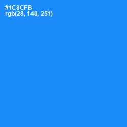 #1C8CFB - Dodger Blue Color Image