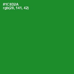 #1C8D2A - Forest Green Color Image