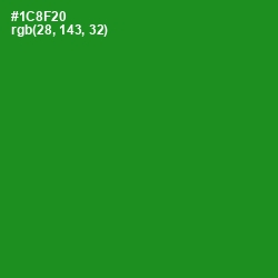 #1C8F20 - Forest Green Color Image