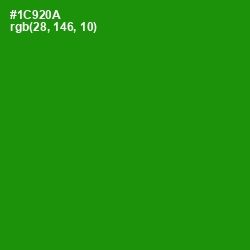 #1C920A - Forest Green Color Image
