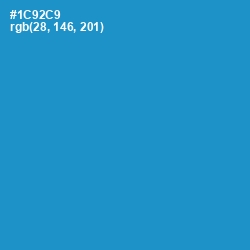 #1C92C9 - Pacific Blue Color Image